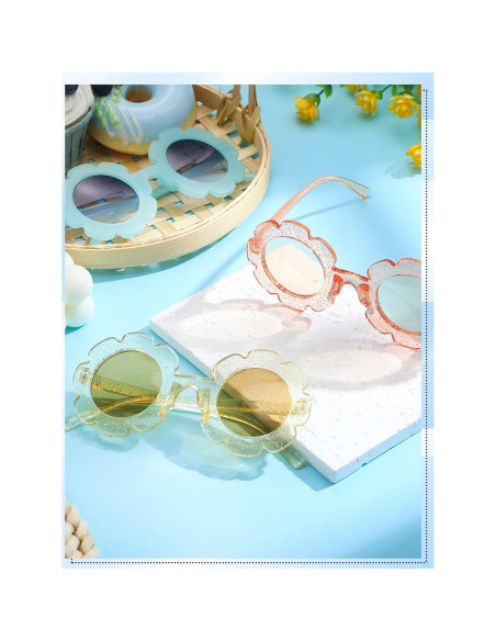 Gafas de Sol para Niñas Geyoga 12 Pcs Coloridas con Flores