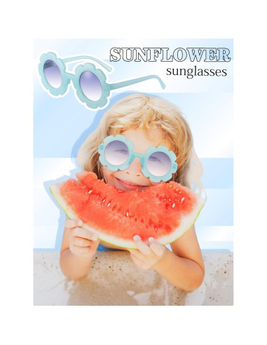 Gafas de Sol para Niñas Geyoga 12 Pcs Coloridas con Flores