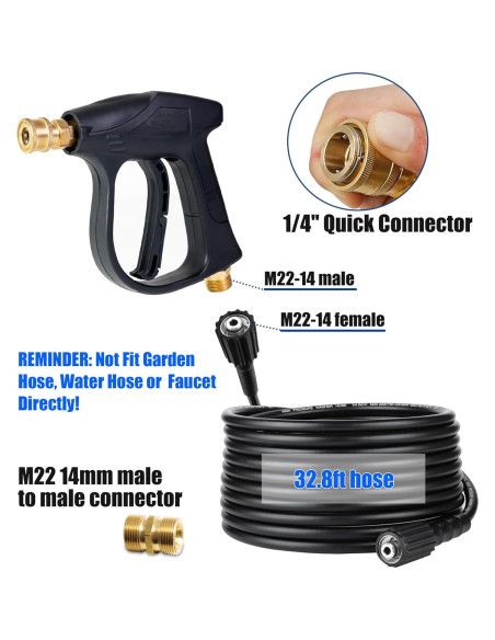 Kit Pistola Lavadora a Presión Lamudo HPF-G1000 con Caño Espuma