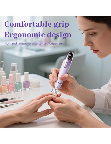 Kit de Manicura y Pedicura Aleanu - Taladro Inalámbrico 10 Velocidades