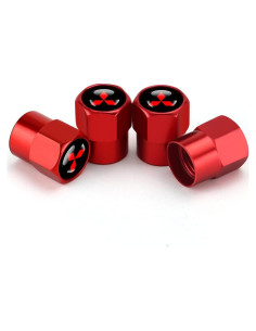 Tapa de Válvula de Neumático HiSport Hex 016 Roja 4 Piezas