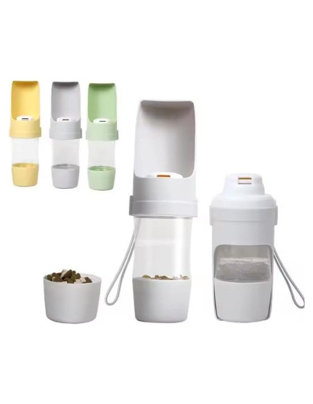 Botella de Agua para Perros Pequeños - Verde, Portátil y Ligera