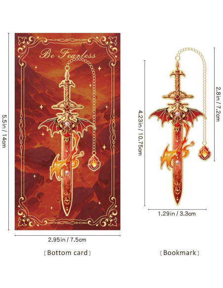 4 Marcadores de Libros de Espada VYRANA - Accesorios de Lectura