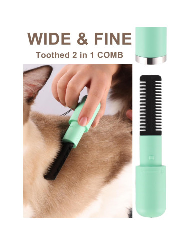 Cepillo de Aseo para Gatos Shnlie 3 en 1 Blanco - Autolimpiante