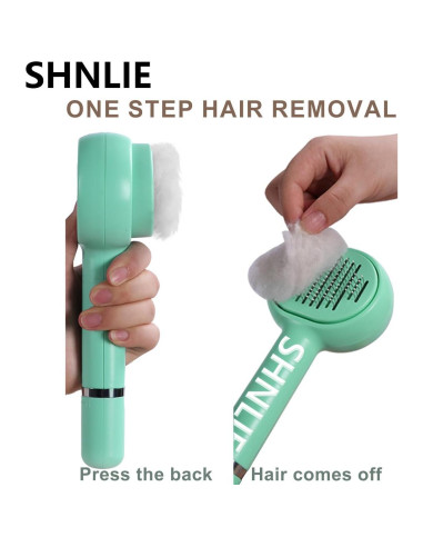 Cepillo de Aseo para Gatos Shnlie 3 en 1 Blanco - Autolimpiante