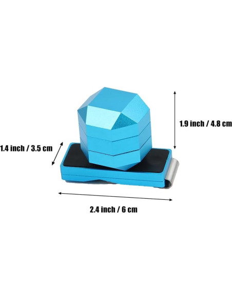 Soporte de Tiza de Billar Wokyo 3 Capas Aluminio Azul