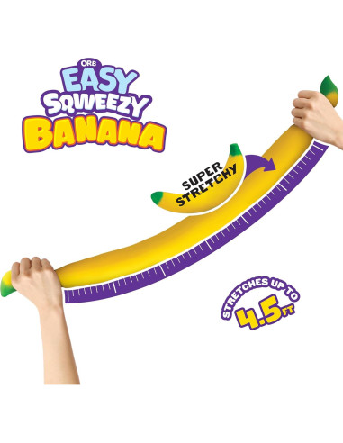 Juguete Antiestrés ORB Easy Sqweezy Banana Gigante 1.83m