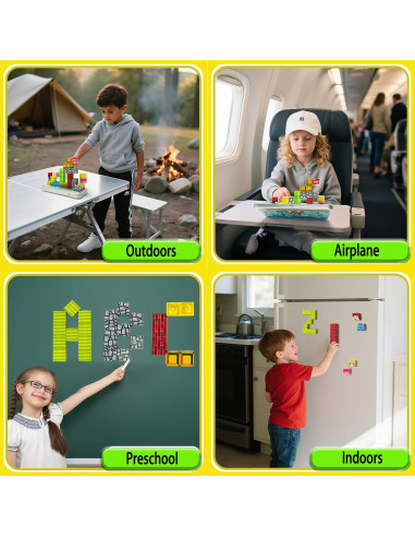 Bloques Magnéticos para Niños 35PCS - Viaje y Aprendizaje STEM