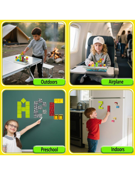 Bloques Magnéticos para Niños 35PCS - Viaje y Aprendizaje STEM