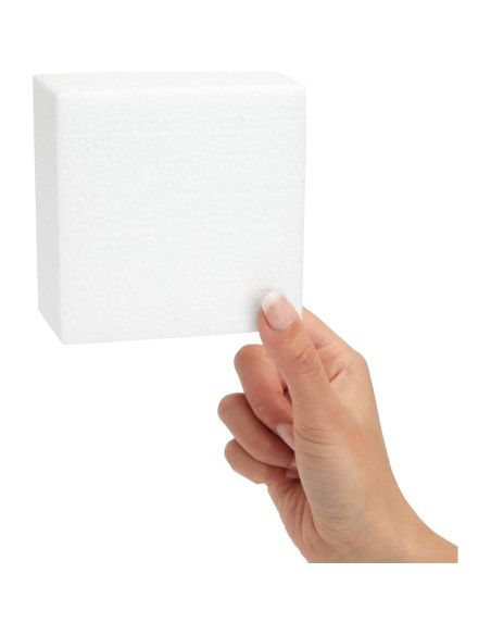 Bloques de Espuma Juvale para Manualidades y Arreglos Florales - 20 Piezas, 10.16x10.16x5.08 cm, Blanco