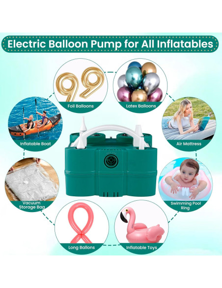 Bomba de Aire Eléctrica 3-en-1 Hoolicute para Inflables y Globos