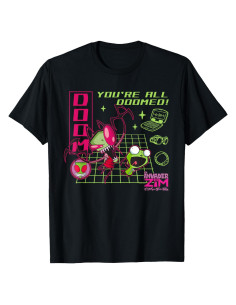 Camiseta de Caricatura Invader Zim para Hombres - Y2K