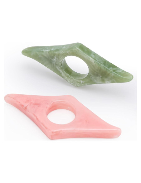 Soporte de Página para Dedos Kartterfly 2Pack Rosa y Verde Oliva