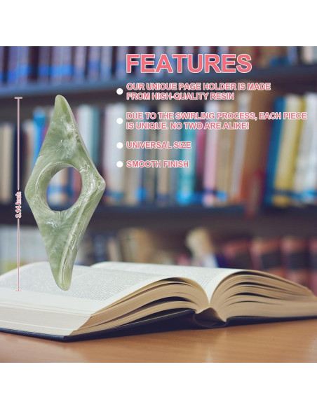 Soporte de Página para Dedos Kartterfly 2Pack Rosa y Verde Oliva