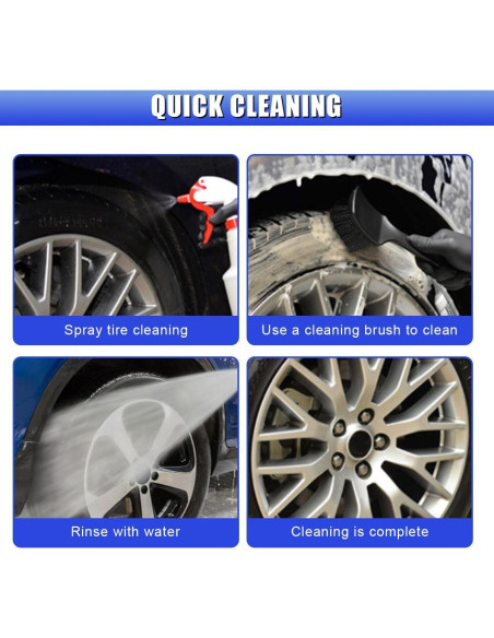 Cepillo para Ruedas de Auto GAOLAOSY 20.5x6.1cm Negro