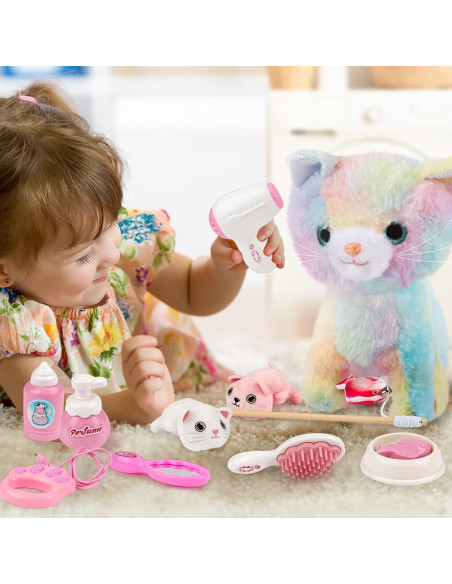 Gato de Peluche Electrónico Interactivo deAO 30 cm