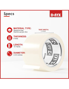 Cinta de Sellado D-NYX 5.08 cm Alta Resistencia Sin Residuo 2