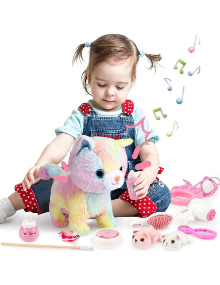 Gato de Peluche Electrónico Interactivo deAO 30 cm