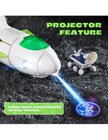 Juguete Nave Espacial Jomifin Verde con Luces y Sonido