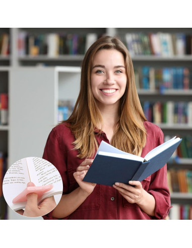 Soporte de Página para Dedos Kartterfly 2Pack Rosa y Verde Oliva