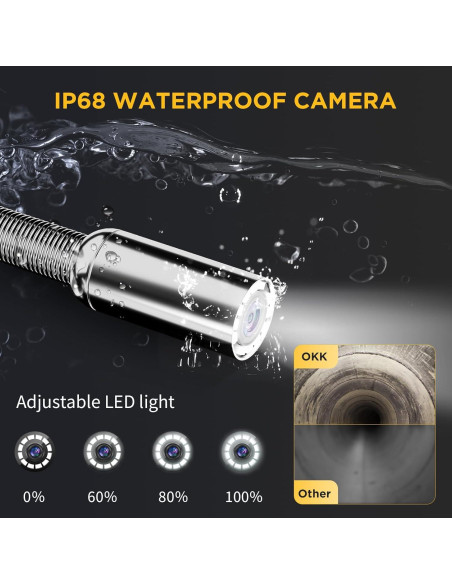 Cámara de Alcantarillado OKK 30m con Pantalla 7" HD y DVR