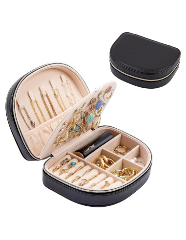 Caja de Joyería ProCase Mediana de Viaje en Cuero PU - Negro