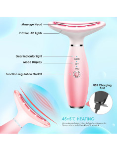 Masajeador Facial Galvánico TLINNA con Luz Roja y Calor 2