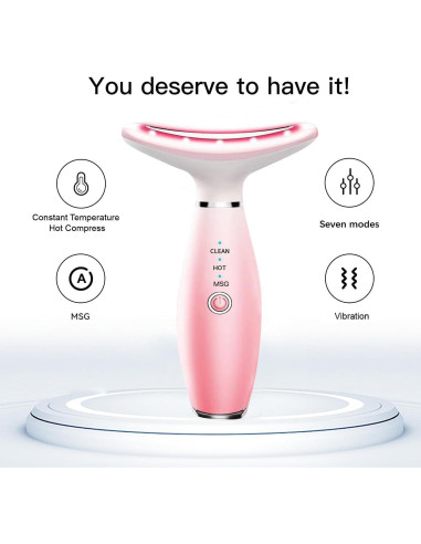 Masajeador Facial Galvánico TLINNA con Luz Roja y Calor