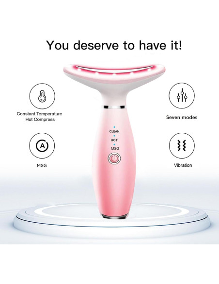 Masajeador Facial Galvánico TLINNA con Luz Roja y Calor