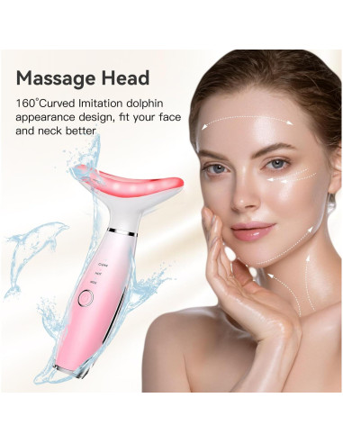 Masajeador Facial Galvánico TLINNA con Luz Roja y Calor