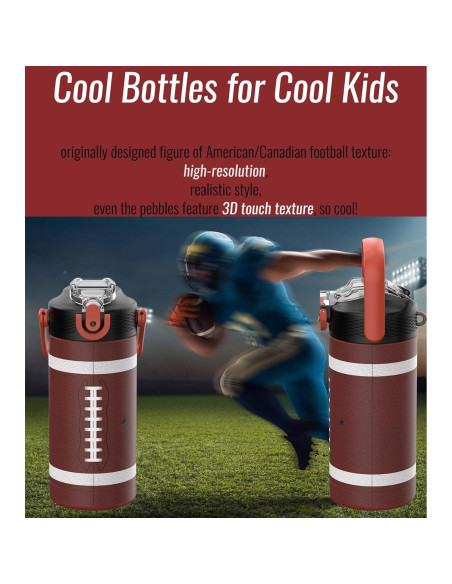 Botella de Agua Aislada MYFOREST 400ml Fútbol Americano