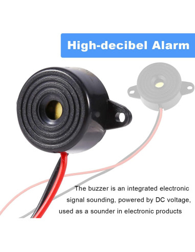 10 Zumbadores Piezoeléctricos Activos DC 3-24V DAOKAI 85dB