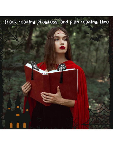 120 Marcadores de Libros Kolldenn Esqueleto Halloween 5.6x15 cm