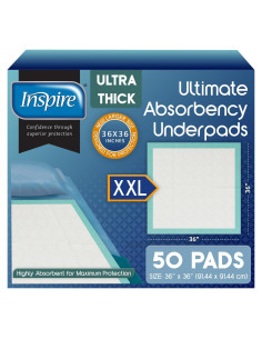 Almohadillas Desechables Inspire Extra Grande 91x91 cm 50 Unidades