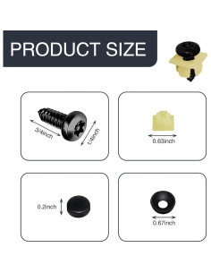 Juego de 4 Tornillos Antirrobo Torx Jewkot para Matrícula 2