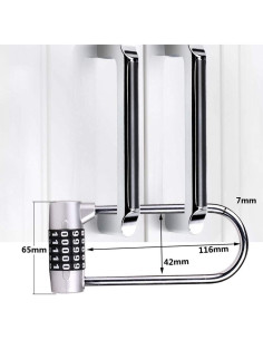 Candado de Combinación WANLIAN 5 Dígitos 148mm Plata 2