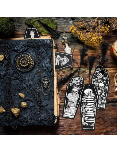 120 Marcadores de Libros Kolldenn Esqueleto Halloween 5.6x15 cm