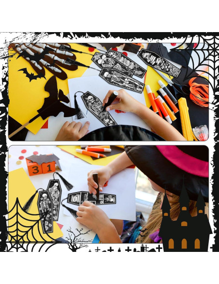 120 Marcadores de Libros Kolldenn Esqueleto Halloween 5.6x15 cm