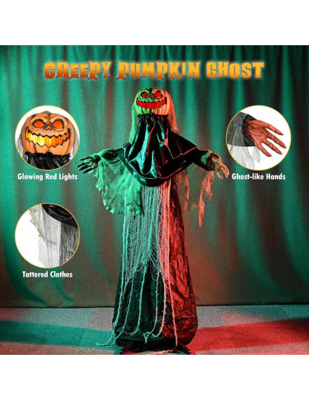 Decoración Halloween Animatrónica AW Jack-O-Lantern 1.68m