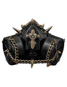Máscara de Gas Gótica Punk Steampunk Ajustable Negra