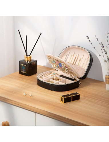 Caja de Joyería ProCase Mediana de Viaje en Cuero PU - Negro