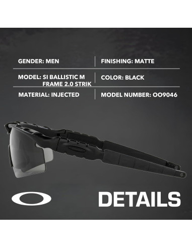 Gafas de Sol Oakley SI Ballistic M Frame 2.0 Strik Negro Mate