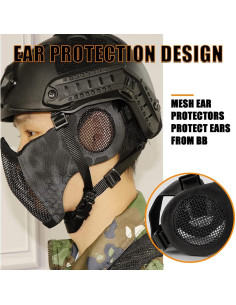 Máscara de Airsoft Yzpacc con Gafas de Protección 2pcs 2