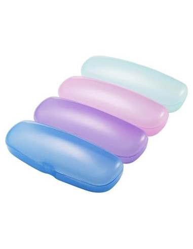 Estuches de Plástico Transparente WLngtv para Gafas - 2 Pcs