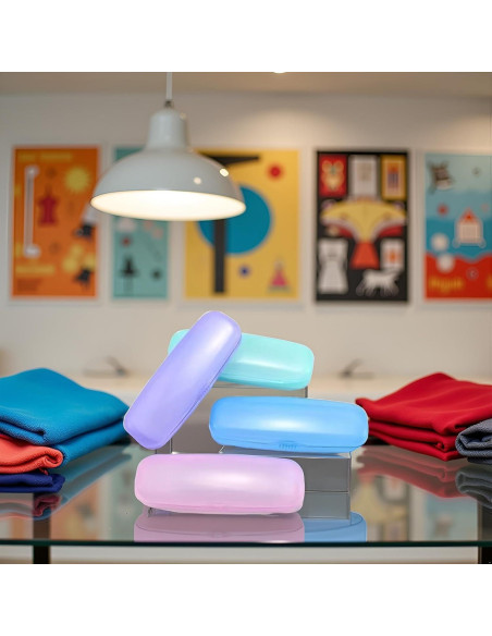 Estuches de Plástico Transparente WLngtv para Gafas - 2 Pcs