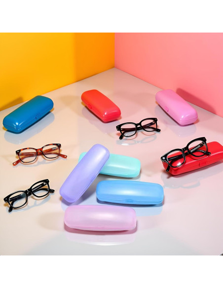 Estuches de Plástico Transparente WLngtv para Gafas - 2 Pcs