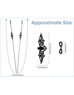 Cadena de Gafas Gótica DS. DISTINCTIVE STYLE 2 Pzs Halloween 2