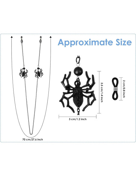 Cadena de Gafas Gótica DS. DISTINCTIVE STYLE 2 Pzs Halloween