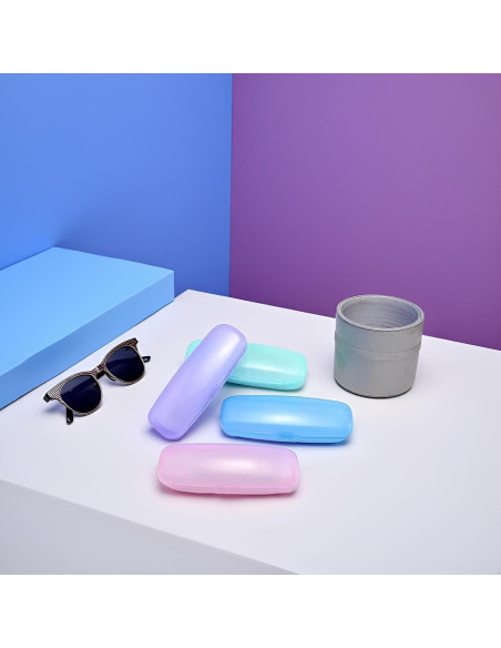 Estuches de Plástico Transparente WLngtv para Gafas - 2 Pcs