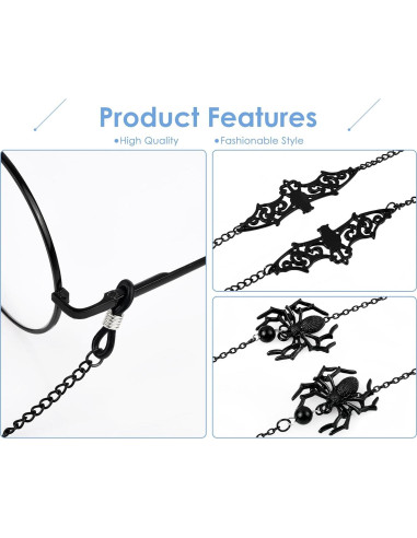 Cadena de Gafas Gótica DS. DISTINCTIVE STYLE 2 Pzs Halloween